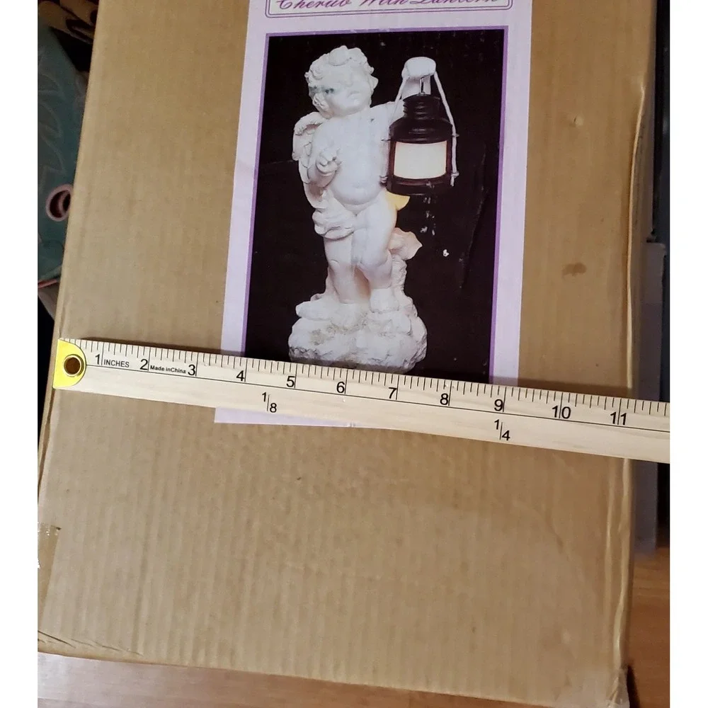 Cherub/Angel With Lantern Statue ● Religious  ●‎ Indoor Use Only ● BEAUTIFUL